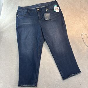 NEW Democracy Ab Solution Slim Straight High Rise Jeans Women Plus Size 24W